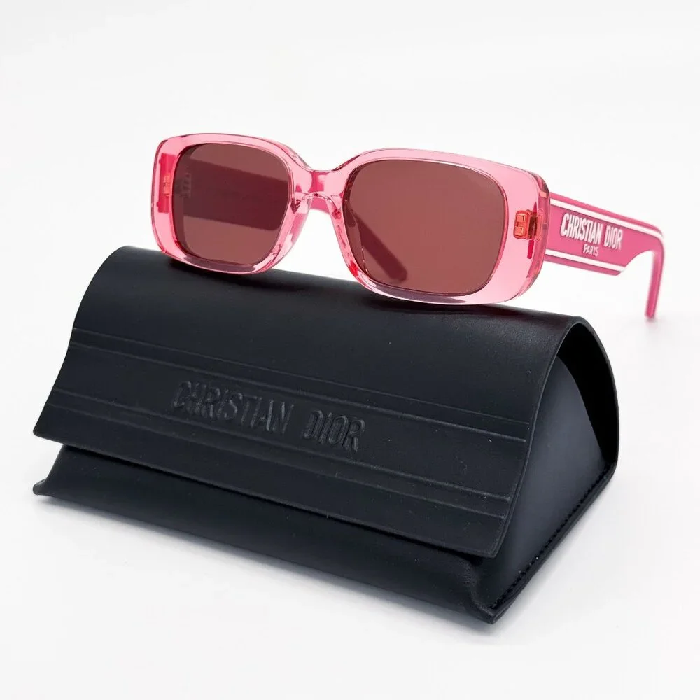 NEW DIOR SUNGLASSES, DIOR WILDIOR S2U 73D0 PINK SQUARE WOMEN SUNGLASSES DIOR - Picture 2 of 12